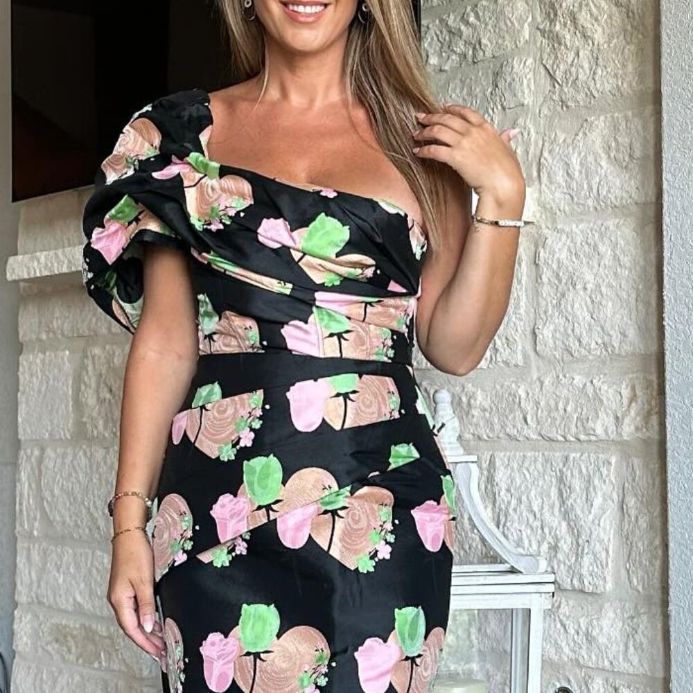 Mew Mew Midi Contour One Shoulder Dress